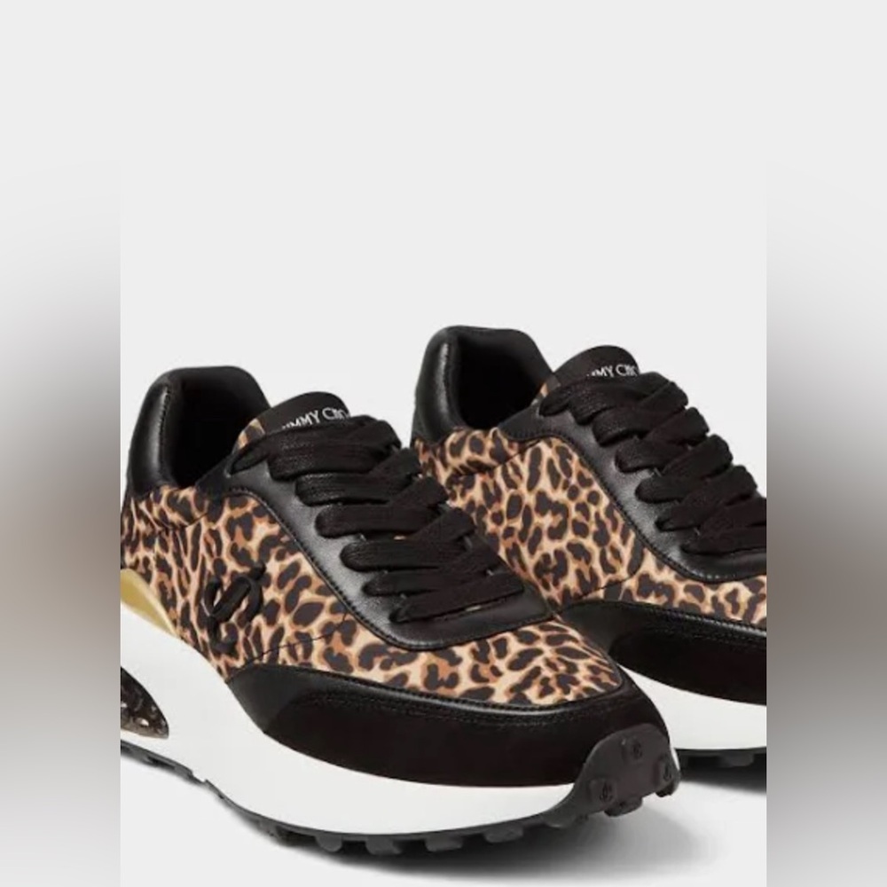 Jimmy Choo Women's Leopard Print Sneakers - Black
